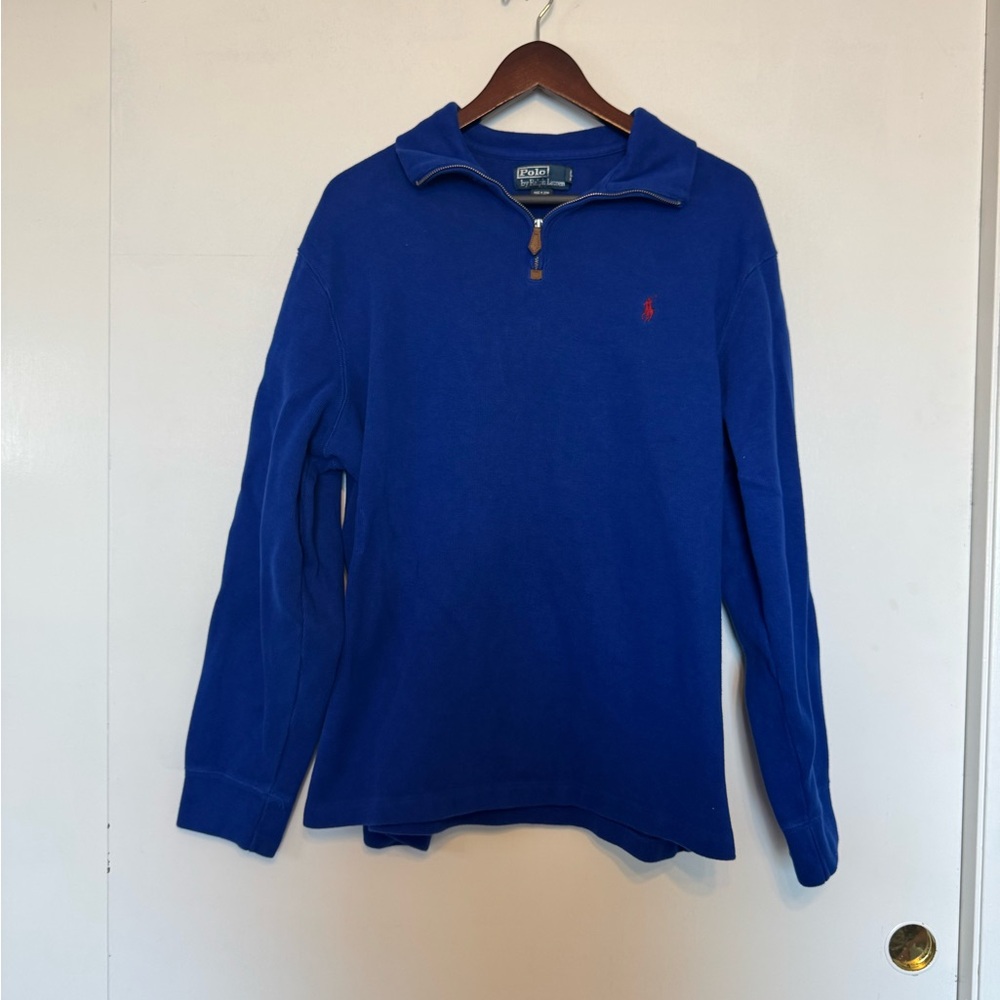 Ralph Lauren Men's‎ Royal Blue Quarter-Zip Sweater